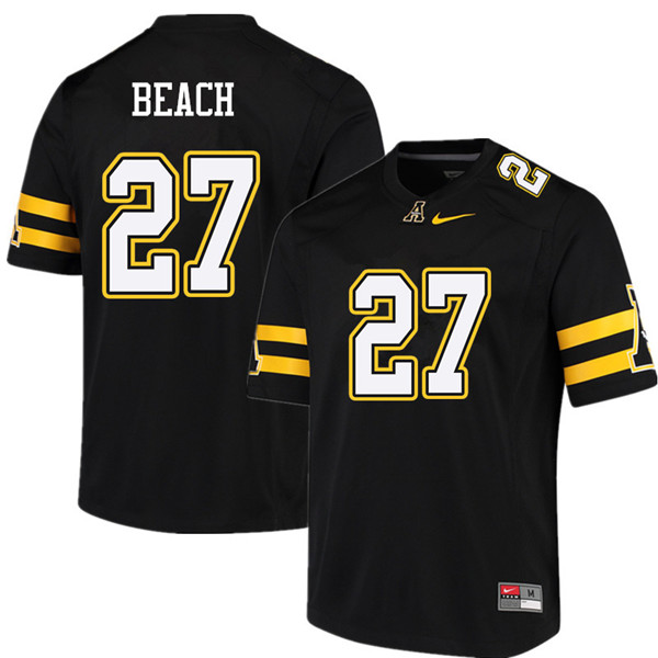 Men #27 A.J. Beach Appalachian State Mountaineers College Football Jerseys Sale-Black